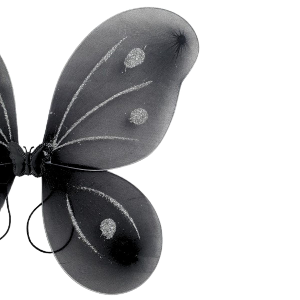 Kit Asa de Borboleta Acessórios Fantasia Carnaval Preto Kit Asa de Borboleta Acessórios Fantasia Carnaval Preto